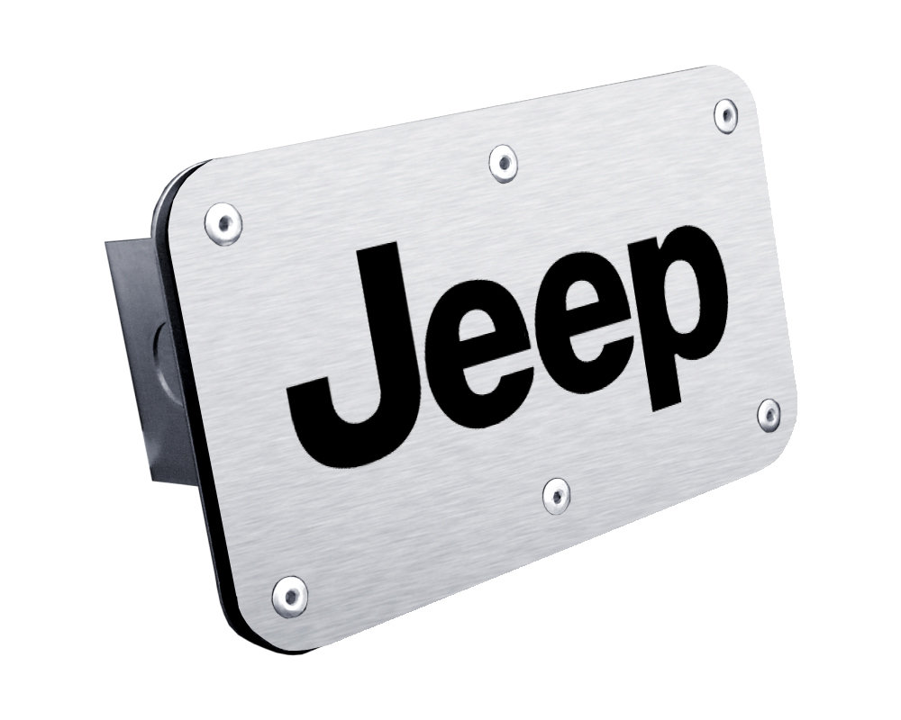 Automotive Gold Jeep Logo 2" Trailer Hitch Plug Quadratec